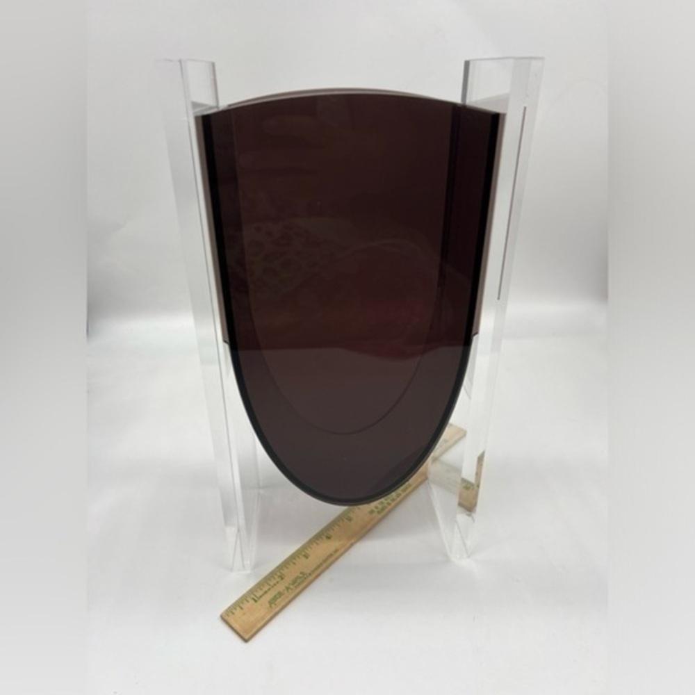 Tehila Collection clear and dark purple vase HARD TO FIND